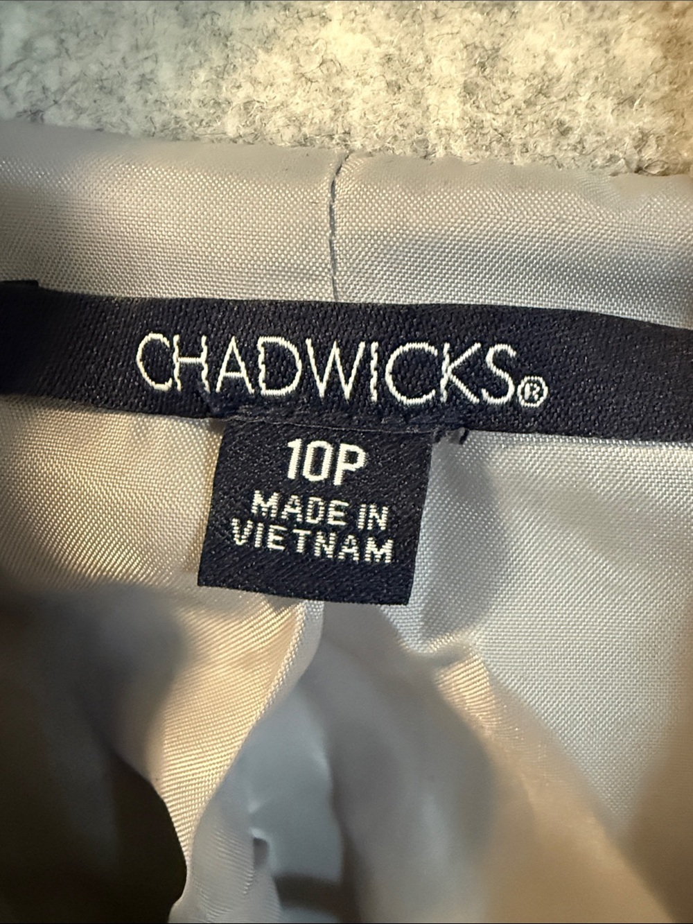 Chadwicks Gray Double-Breasted Wool Peacoat - Picture 2 of 5
